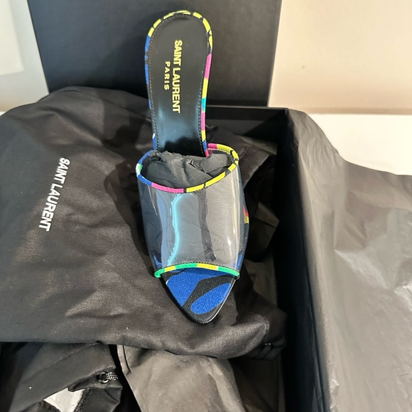 YSL multicolor Ibiza flower transparent sandals - Picture 4 of 5